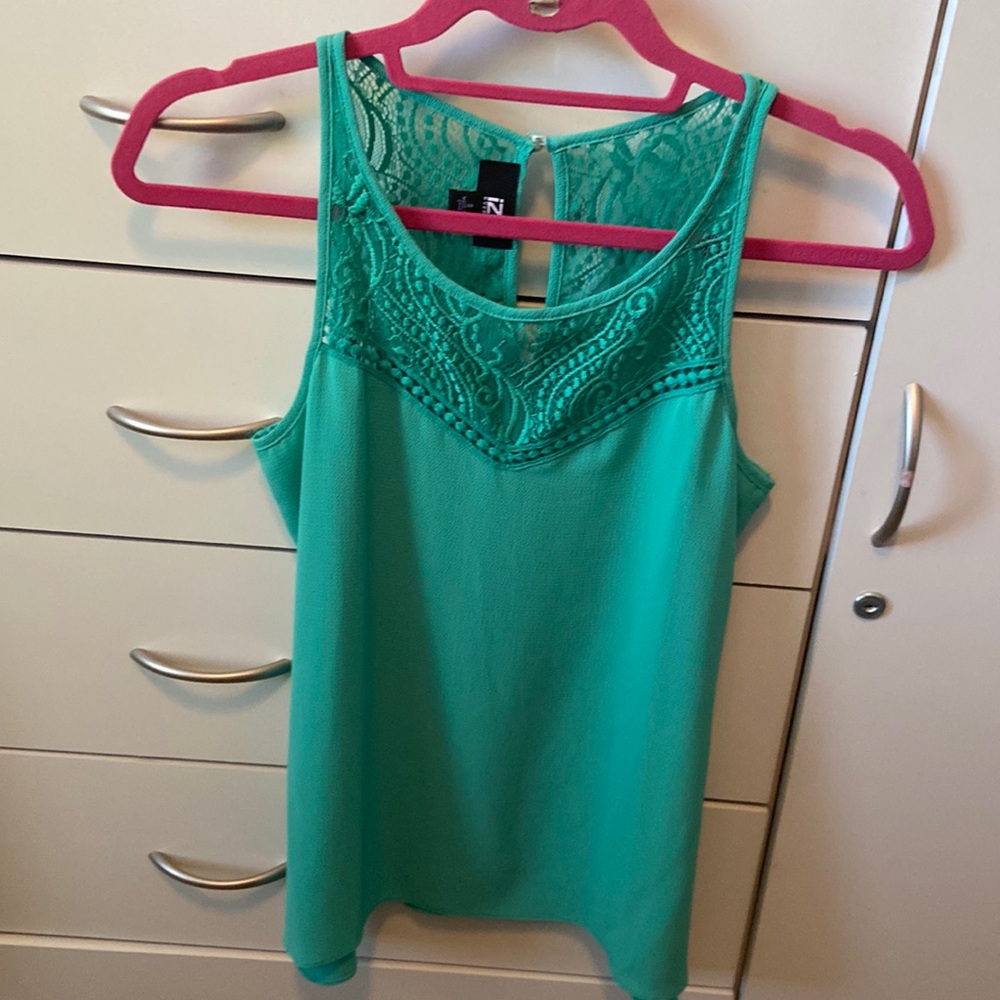Teal tank top great for summer